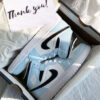 Custom Jordan 1 Baby Blue Black Sneakers