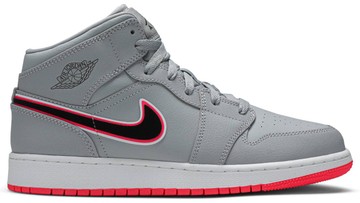Air Jordan 1 Mid Wolf Grey Racer Pink Black