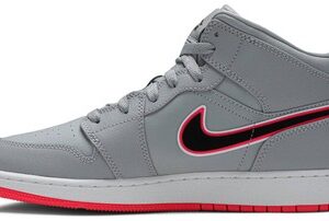 Air Jordan 1 Mid Wolf Grey Racer Pink Black