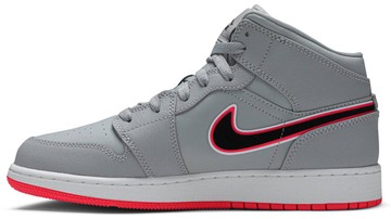 Air Jordan 1 Mid Wolf Grey Racer Pink Black